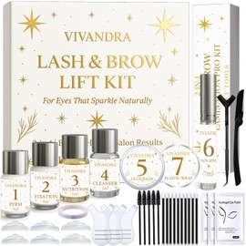 2-IN-1 Lash Lift & Brow Lamination Kit – Professional Kit for Fuller Brows & Long-Lasting Curled Lashes, Salon-Quality Eyelash Lift & Eyebrow Lamination DIY at Home with Easy Instructions