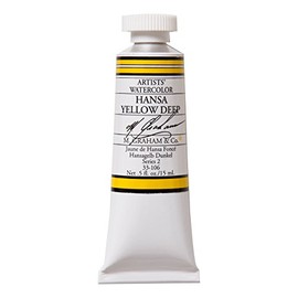 M. Graham 1/2-Ounce Tube Watercolor Paint, Hansa Yellow Deep