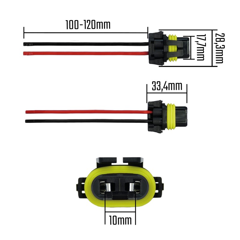 L & P Car Design 2x HB3 HB4 Lamps Plug