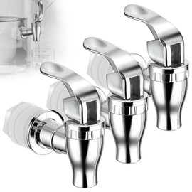Spigot for Beverage Dispenser, 3 Pcs Glass Drink Dispenser Spigot Glass Water Dispenser Spigot Replacement Beverage Dispenser Spout Brew Kettle Spigot Drink Bucket Tap Faucet