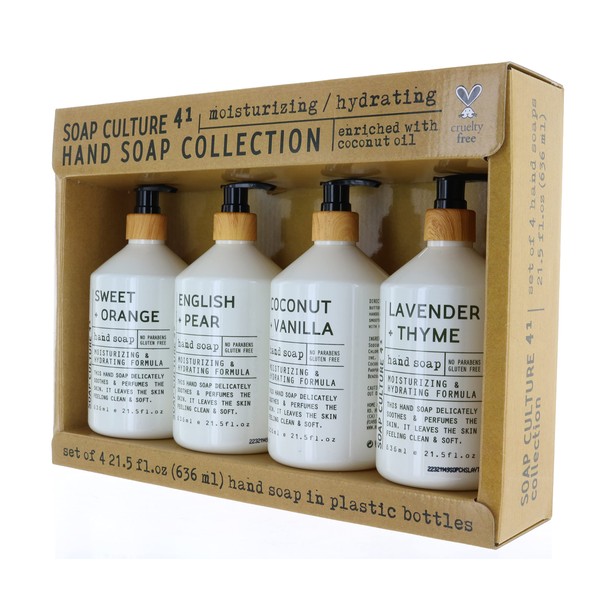 Soap Culture Hand Soap Collection. Gift set of 4 x 21.5 oz bottles, 21.5 Fl Oz (Pack of 4)