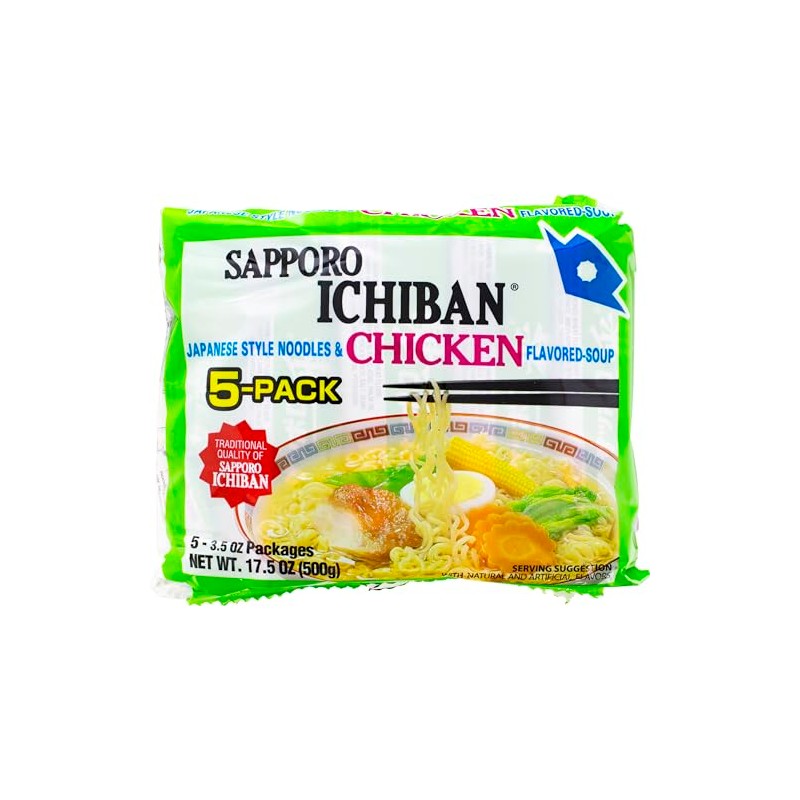 Sapporo Ichiban Chicken Flavored Noodle Soup, 17.5 oz