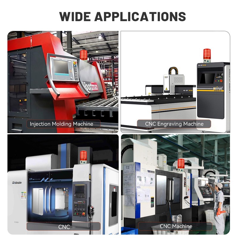 24V Industrial Rotating Warning Light LED Red Strobe Light for