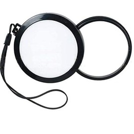 DIGITAL HD Front Lens Cap White Balanced WB with Lanyard Compatible with Canon Compatible with Nikon Compatible with Sony etc. White Front Lenses (77 mm)