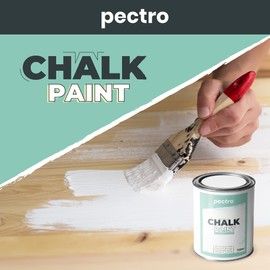 Chalk Paint for Furniture 25 fl.Oz. (750ml) + Special Chalk Paint Brush - Furniture Paint no Sanding or Priming - Chalk Finish Wood Paint - DIY Projects Home Decor & Improvement (PURE WHITE)