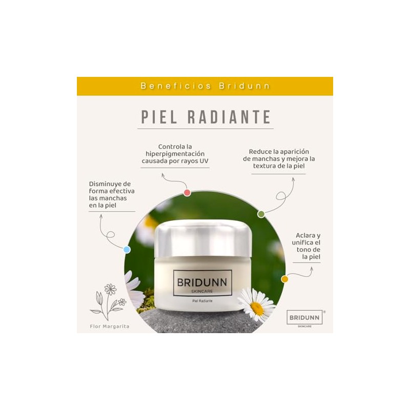 Crema Anti Manchas Despigmentante Facial Bridunn Skincare Correctora Oscuras Solares