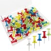 Coloured Push Pin,100 PCS Plastic Thumb Tacks Clear Push Pins
