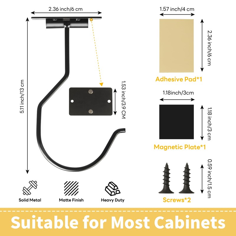 CINKSY Self Adhesive Banana Hook Hanger Foldable Under Cabinet Banana