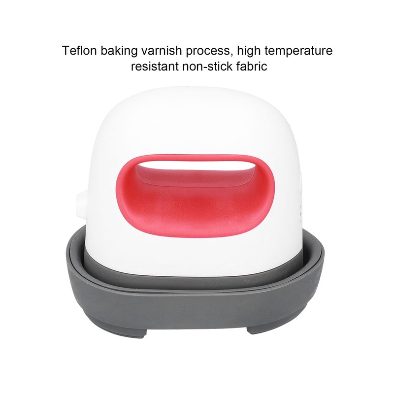 Ironing Machine Red Mini Portable Automatic Temperature Sensing Heat Press