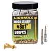 LIONMAX Wood Screws 1 Inch, Deck Screws #8 x 1,