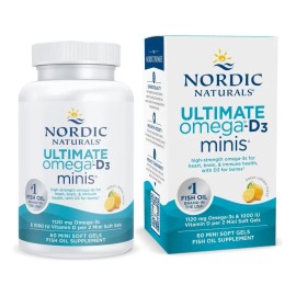 Nordic Naturals Ultimate Omega D3 2x Mini 1120 Mg 60 Cap Sabor Limón