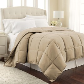 Southshore Vilano Full Size or Queen Comforter Duvet Insert, Cozy Down Alternative, Soft Microfiber; Soft Sand Color to Match Your Room Décor and Bedding; Machine Washable, Warm and Fluffy