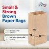 Duro 6# Brown Paper Lunch Bags 500 Count - Bulk
