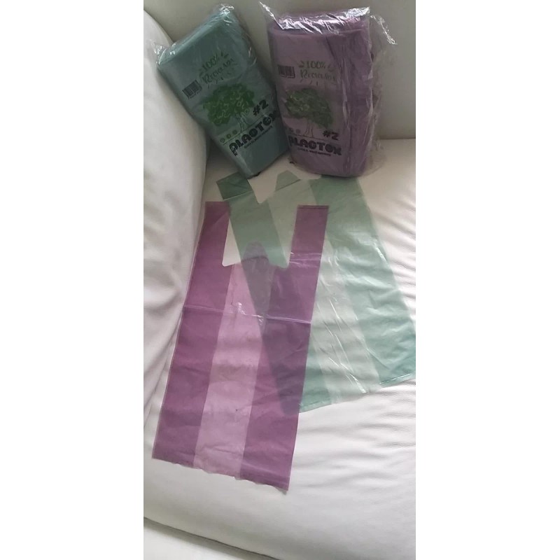 PLAX 6 Kg Bolsa Camiseta Asa 100% Reciclable Ecológica Facturamos
