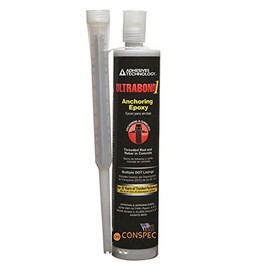 Conspec - Anchoring Epoxy Ultrabond-1 Concrete Anchor Adhesive Fast Setting 2-Part (9-oz Tube) with Nozzle