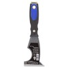 Edward Tools 6 in 1 Painters Tool - Scraper, Putty Remover, Spreader, Half round cut out to remove paint from roller, sharp point to open cracks for patching, metal handle for nail setting - Soft Grip