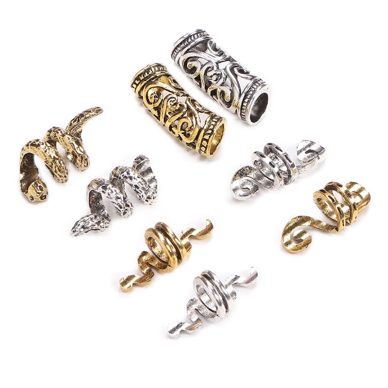 Viking Beard Hair Beads DIY Decorative Hair Braiding Beads for