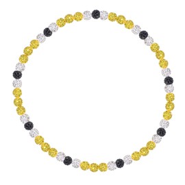 EXPHAIN Baseball Necklace For Men Women Baseball Team Inspired Beaded Necklace Unisex Rhinestone Discoball Necklaces Jewelry-Gift For Baseball Team Lovers