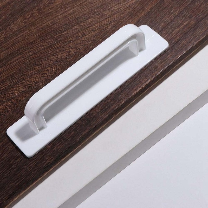 GUEDKIKL 4Pcs Self-Adhesive Cabinet Handle Stick on Door Handles, No