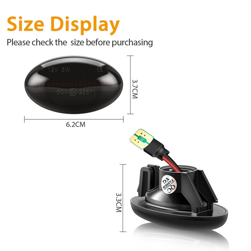 TECTICO Side Indicator Side Marker Light Indicator Light Indicator Compatible