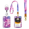 Lanyard with Badge Holder,Heavy Duty Retractable Badge Reel with Neck