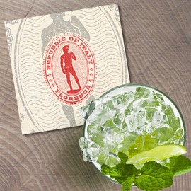 Unbranded Florence Italy Grunge 4'' X 4'' Square Wooden Coaster