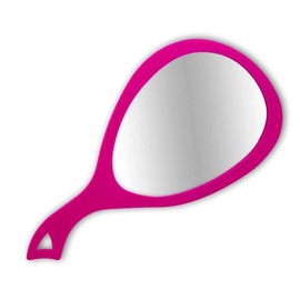 BarberMate Teardrop Mirror, Hand Mirror for Salons and Barbershops, Professional Beautician Supplies, Barber and Stylist Station Accessory, Pink