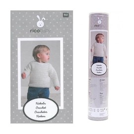 Rico Design Sebra Crochet Set Baby Pullover White