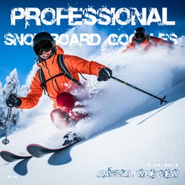 Ski Snowboard Goggles UV Protection Anti-Fog OTG Snow Skiing Glasses for Men Women Youth (Olive-Green Frame+Black Lens)