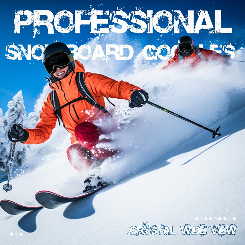 Ski Snowboard Goggles UV Protection Anti-Fog OTG Snow Skiing Glasses