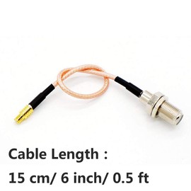 RG316 Coax Coaxial Cable, Tengko 15cm Wifi Antenna Adapter MCX Male Straight Switch to F Female Jack Pigtail Cable