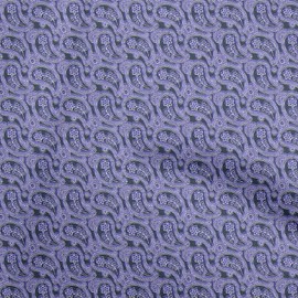 oneOone Velvet Medium Blue Fabric Floral Sewing Fabric by The Yard Printed DIY Clothing Sewing Supplies 58 Inch Wide