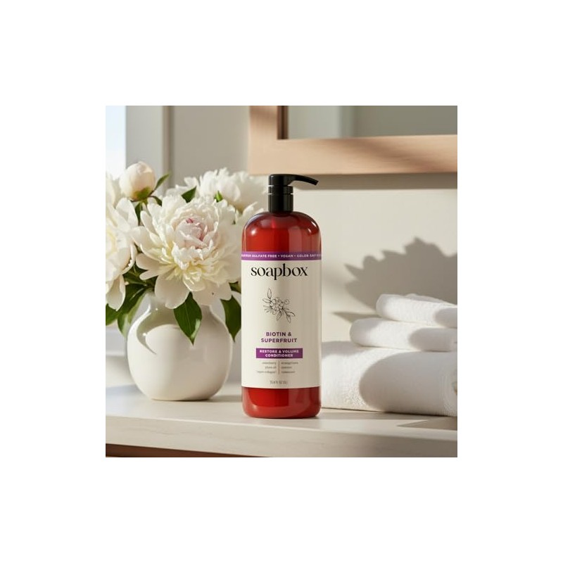 Soapbox Set de Champú y Acondicionador Biotina y Superfruit Con