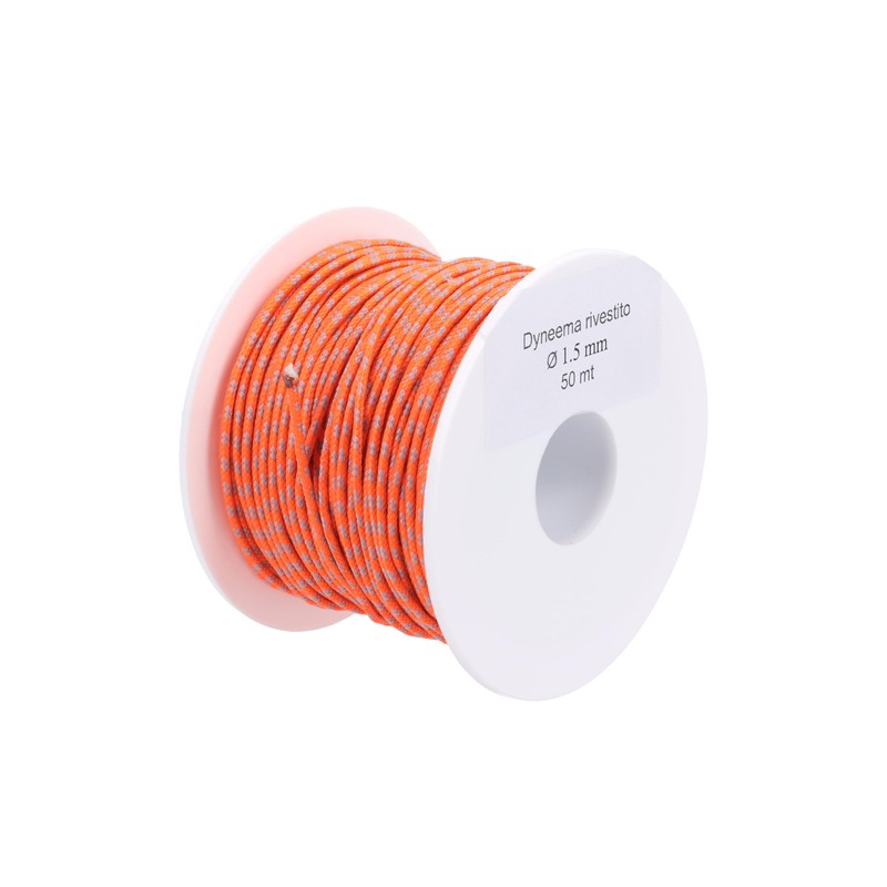 BON.MAR Dyneema Coated Sk75 Lead 50 m Reel Orange Grey