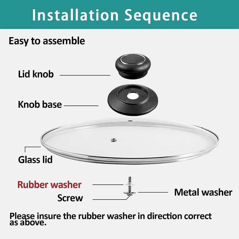 10.5 Inch Glass Lid for Frying Pan, Fry Pan, Skillet,