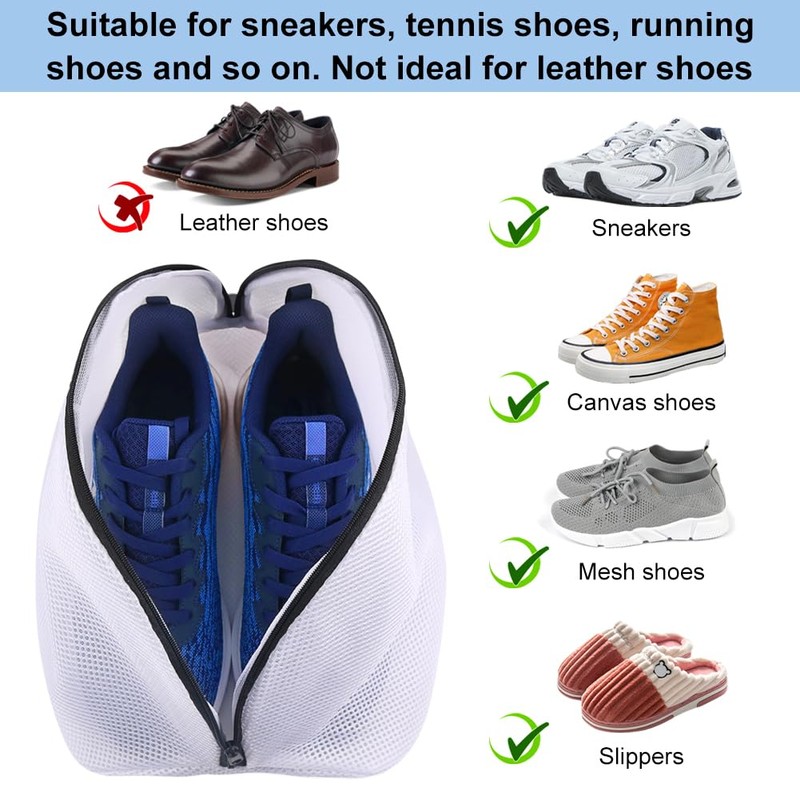 Vivifying Shoes Washing Bags, Set of 2 Mesh Shoes Laundry