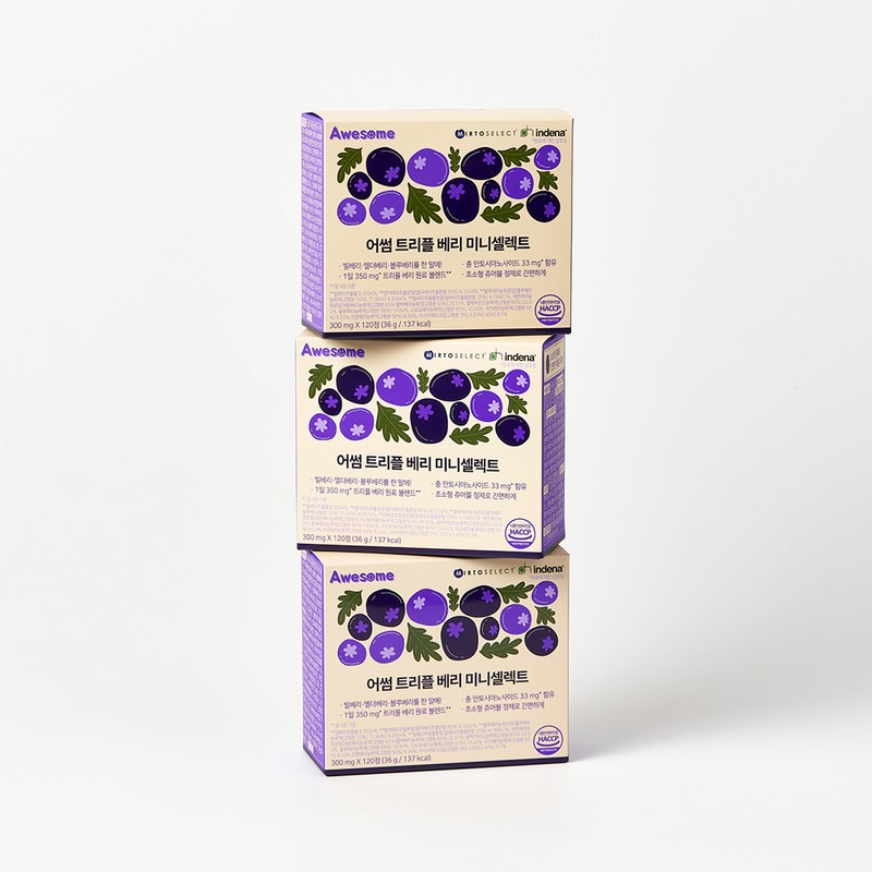 Awesome Triple Berry Mini Select 120 tablets x 4 boxes