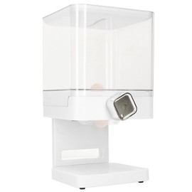 gernie Cereal Dispenser Cereal Dispenser Countertop Single Compartment White Container Single Barrel Self Service Storage Machine for Multiple Grain, Plastic Jar Single Grid, gernie5vs7zfro1d