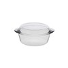Glass Casserole with Lid- Round Baking Dish, Oven Safe Bakeware,
