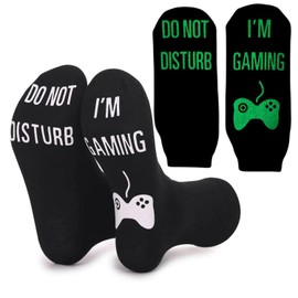 ZHYUAN Gift socks for boys, funny socks for boys, men's socks, funny socks, non-slip socks, black men's socks, creative socks, funny socks for Christmas, Thanksgiving, Father's Day, NO