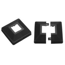 QUARKZMAN Post Trim, Pack of 2, 30 x 30 mm/1.2 x 1.2 inches, Plastic Gap Style Post Base Cover for Fence, Stair Railing, Porch, 88 x 88 mm/3.5 x 3.5 inches (Total Size)