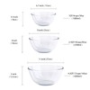 Homwin Glass Mixing Bowl Set for Baking 3-Piece Salad Bowl