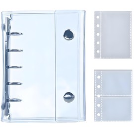 Najika Transparent Seal Binder Girls, Removable, M5, Sticker Notebook, Micro 5, Clear (Clear Binder, Set of 30)