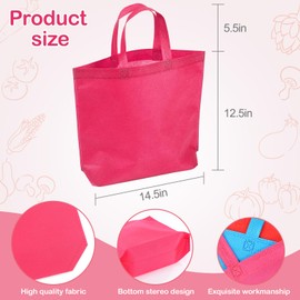 xunhewi 12 | 18 | 24 | 36 | 48 | 54 | 60 Pack Non Woven Tote Bags Multi-Color Reusable Tote Gift Bags for Creative DIY Advertising Environmentally Friendly Shopping (12 Color 24 pack)