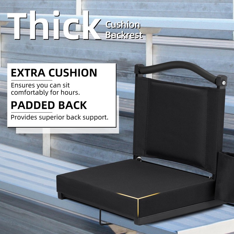 HABUTWAY Stadium Seats with Back Support and Thick Cushion Bleacher