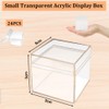 KLYNGTSK 24Pack Square Cube Display Case Transparent Plastic Square Cube