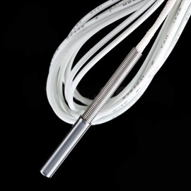1 impresora 3D 500℃ termistor T-D500 M3x15mm sensor cilíndrico de alta temperatura 500℃ K500 sensor de termopar compatible con Volcano V6 Hotend PEI PEEK impresión de fibra de carbono de nailon