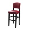 Linon FBA_ Monaco Stool, 24-Inch, Dark Red, 17.75"w x 19.5"d