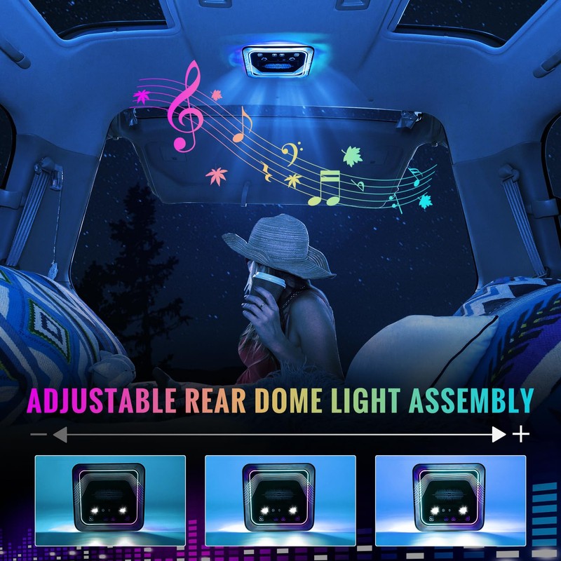 AMSPRAC Universal Car Rear Dome Light Replacement,Adjustable LED Ceiling Lamps