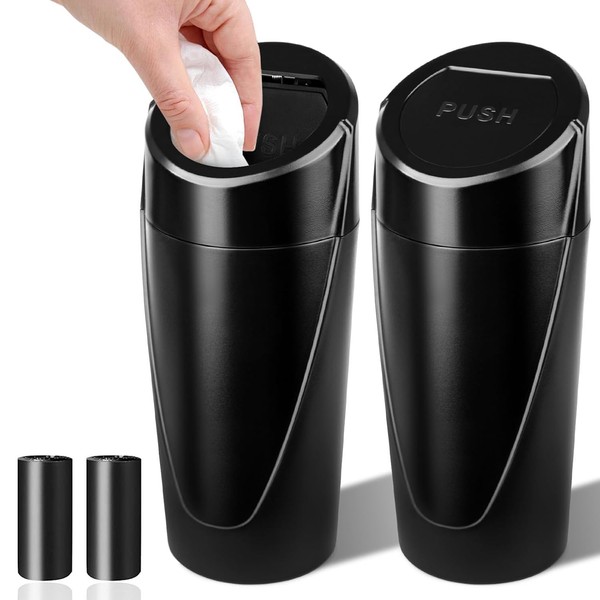 NEICOOK Car Trash Can with Lid Cup Holder 2 Pack